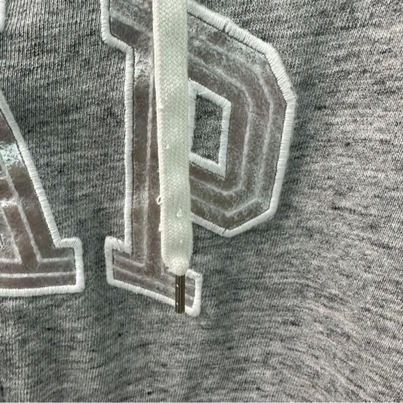 Gap Women’s Size Medium Gray Hooded Full Zipper Long Sleeve Jacket - Picture 3 of 8